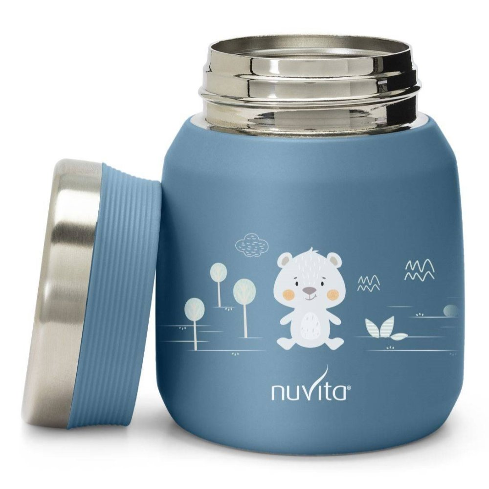 Nuvita Stainless steel thermal container 300 ml. for liquid and solid food-4471
