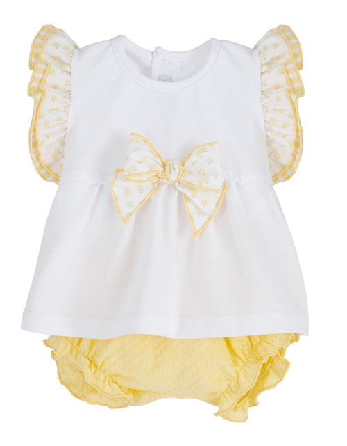 Calamaro Frisa Girls' Polo Shirt and Cap Sleeve