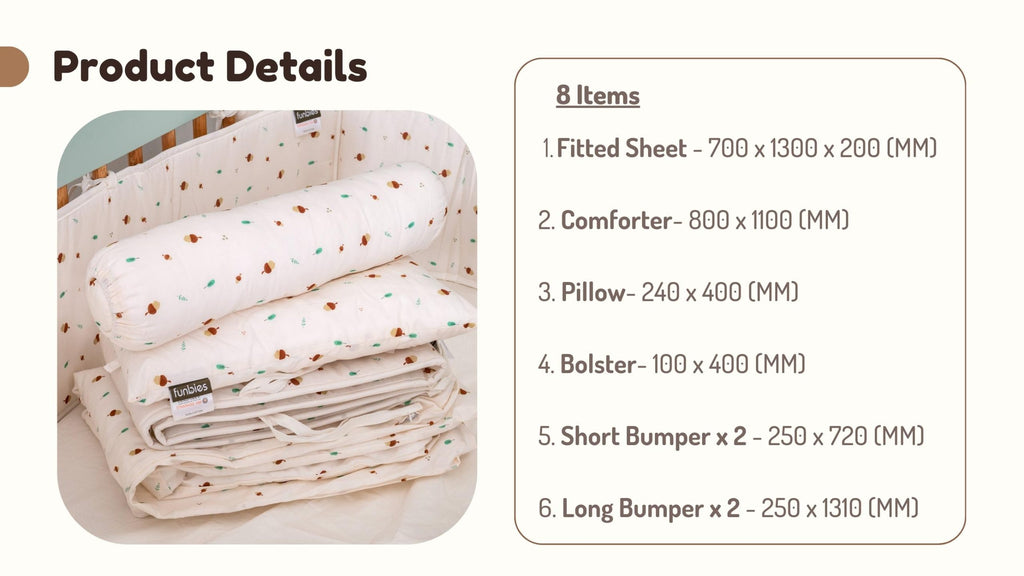 Funbies Acorn 8in1 Bedding Set