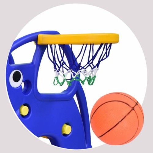 Ching Ching Elephant Slide(137cm) + Basketball Set