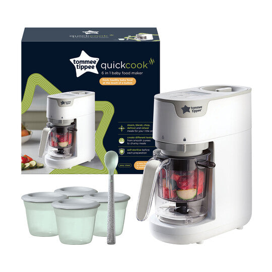 Tommee Tippee Quick Cook 6 IN 1 Food Maker - White