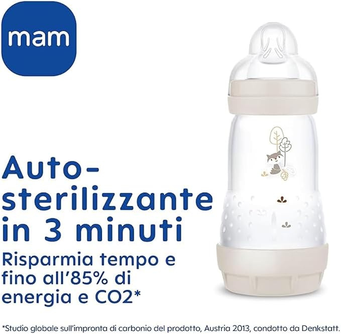 MAM Easy Start™ Anti-Colic 260ml Baby Bottle 2+ months, single pack (beige)