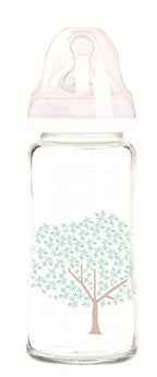 Tigex  Wide Neck Glass Feeding Bottle 240ML (0-6months)