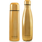 Miniland my Baby & me 89259 Gold. ( 500ml liquid thermos and bottle set with chrome effect ).