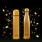 Miniland my Baby & me 89259 Gold. ( 500ml liquid thermos and bottle set with chrome effect ).