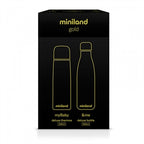 Miniland my Baby & me 89259 Gold. ( 500ml liquid thermos and bottle set with chrome effect ).