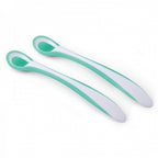 Nuvita Set of thermo-sensitive spoons Easy Eating 6m+ 2pcs. (Lemon - Green)