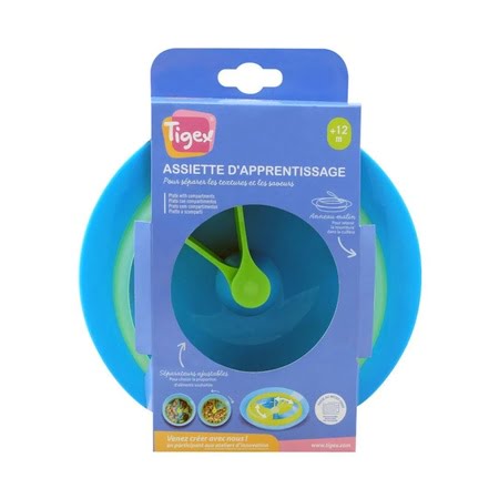 Tigex plate clock microwave with compartments +12 m blue green