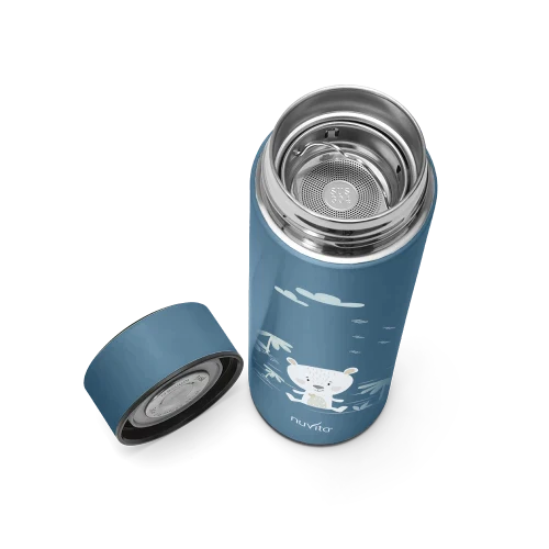 Nuvita 4455 Stainless Steel Thermal Bottle With LED Thermometer 6m+(500ml)
