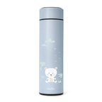 Nuvita 4455 Stainless Steel Thermal Bottle With LED Thermometer 0m+(500ml) - Light Blue