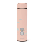 Nuvita 4455 Stainless Steel Thermal Bottle With LED Thermometer 6m+(500ml) - Pink