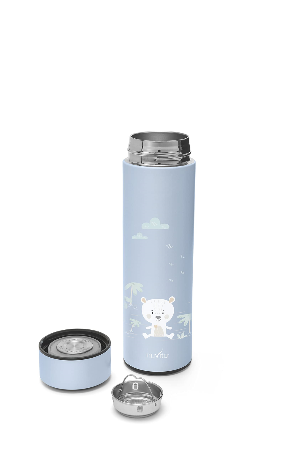 Nuvita 4455 Stainless Steel Thermal Bottle With LED Thermometer 6m+(500ml)