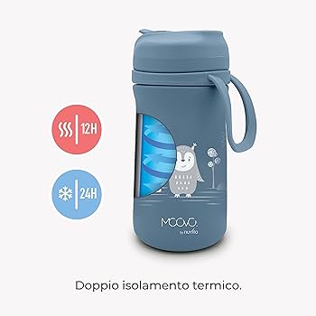 Nuvita 4440 Thermal Children's Bottle 350ml In Stainless Steel 6m+