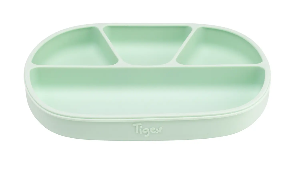 Tigex Suction cup plate with compartments, 100% silicone