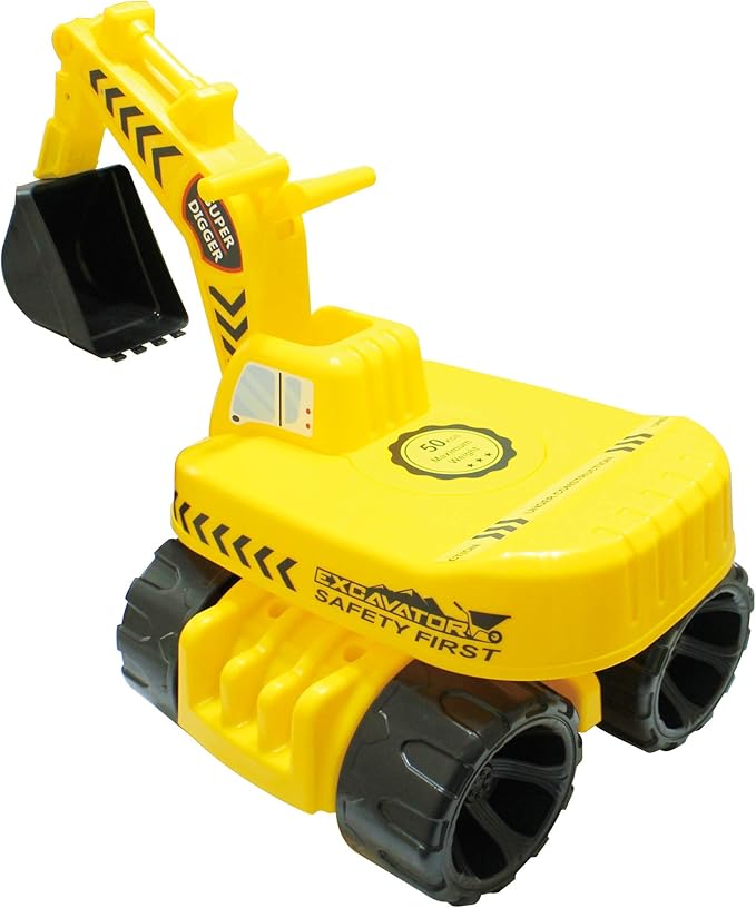 Ching Ching 2 in 1 Kid’s Ride-on Excavator, Yellow Age 3+