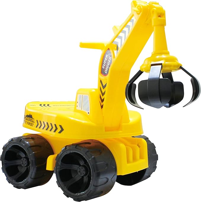 Ching Ching 2 in 1 Kid’s Ride-on Excavator, Yellow Age 3+