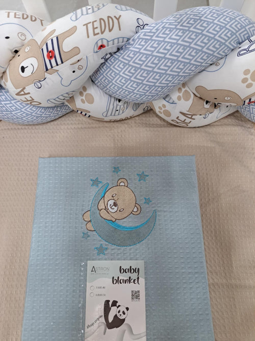 Astron Pique Cuddle & Cradle Blanket 80 X 110 Petrol