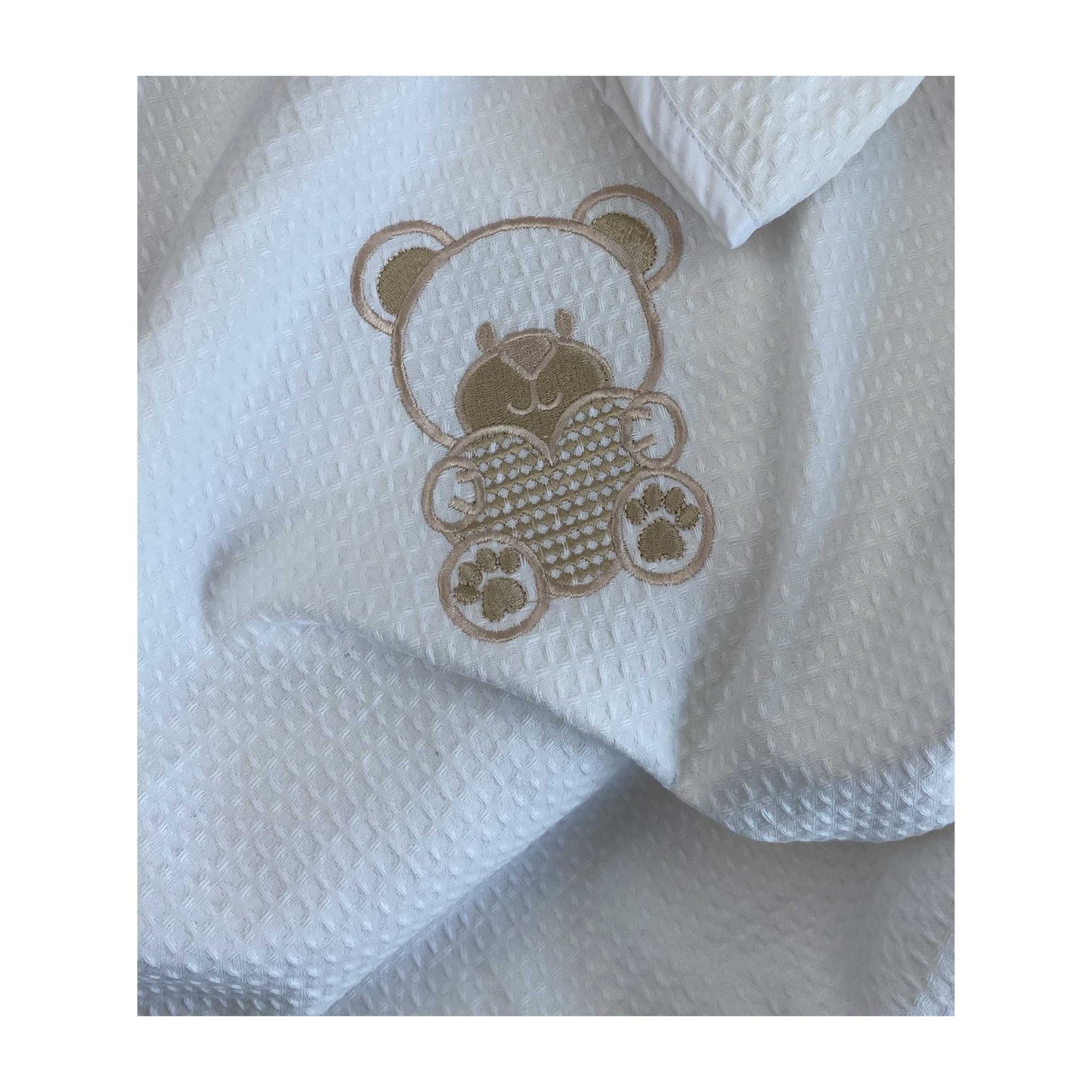 Astron Pique Cuddle & Cradle Blanket 80 X 110 - White