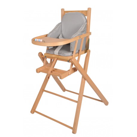 Tineo Durable PVC High Chair Cushion with Straps (beige)