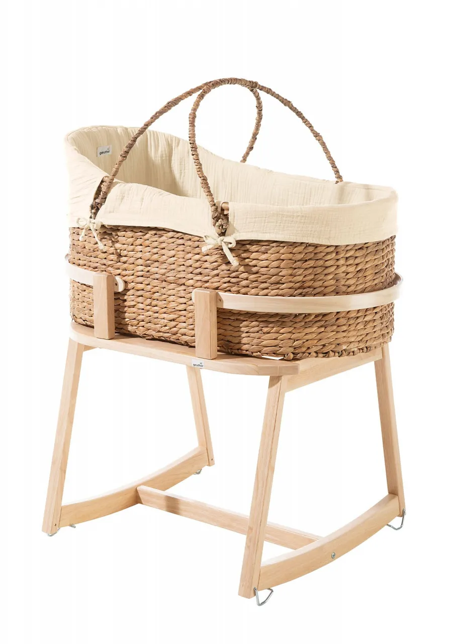 Geuther Moses basket & stand 3-in-1 function: Bassinet, cradle & carrycot