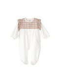 Calamaro babygrow Ecru/Burgundy