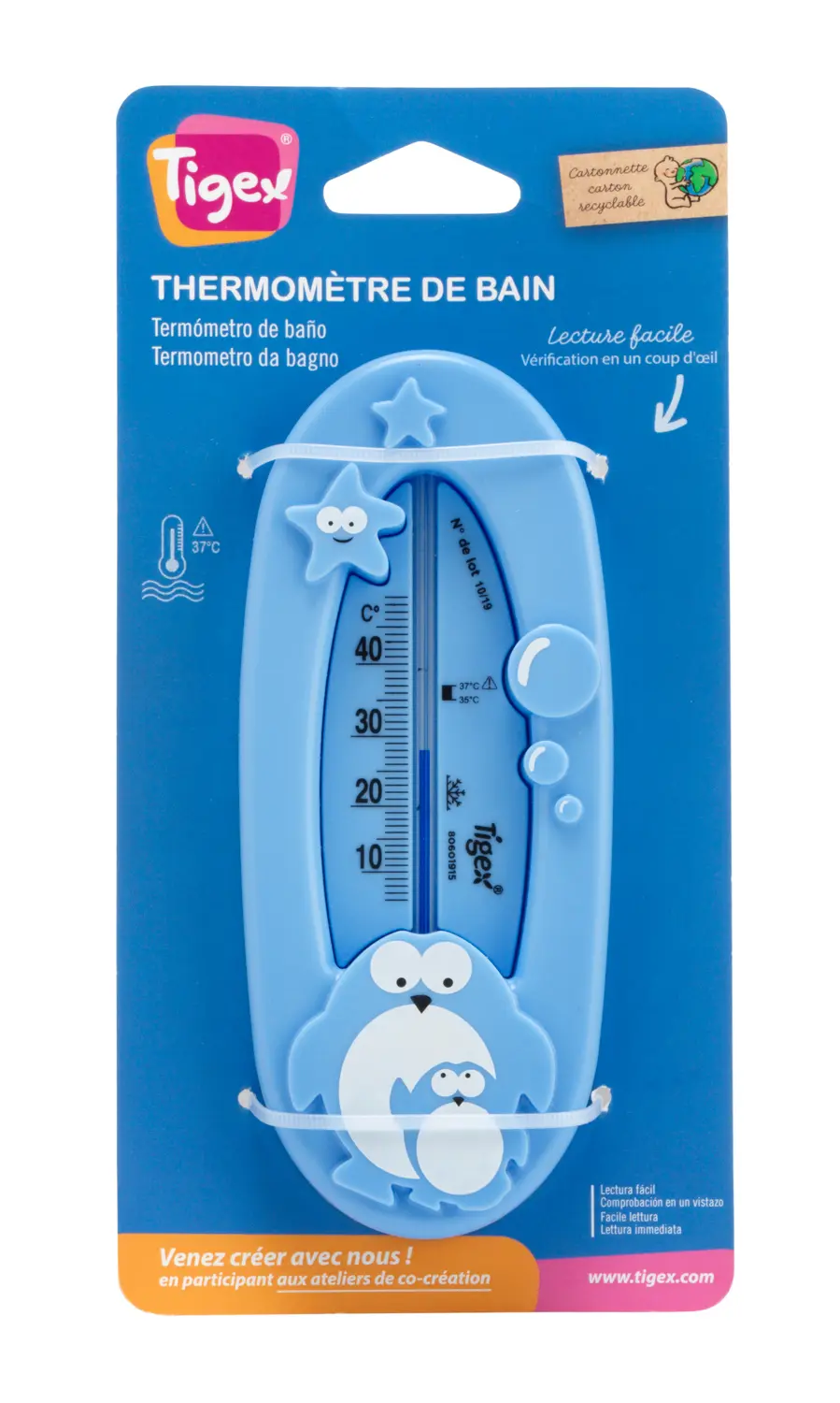 Tigex bath thermometer blue