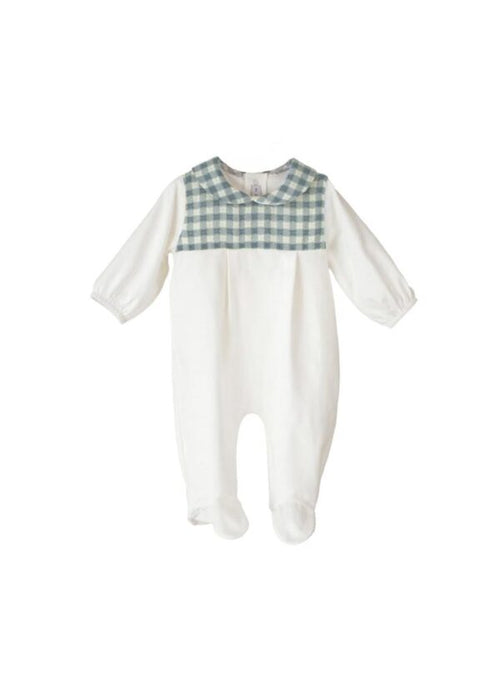 Calamaro babygrow Ecru/Blue
