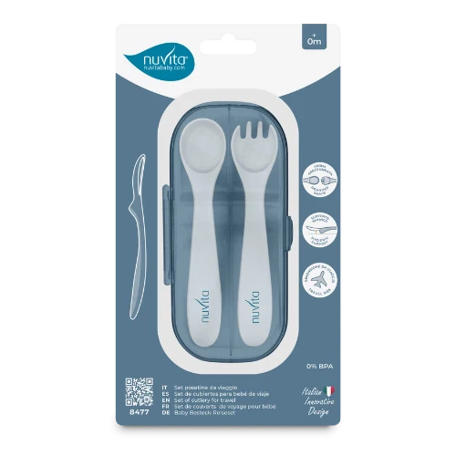 Nuvita Travel cutlery with case-Easy Eating