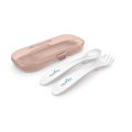 Nuvita Travel cutlery with case-Easy Eating - Pink