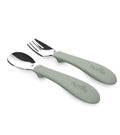Nuvita 2pcs. Baby Set with Silicone Fork for 12+ months - Green