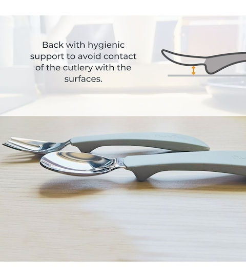 Nuvita 2pcs. Baby Set with Silicone Fork for 12+ months