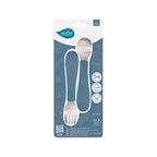 Nuvita Baby 2pcs. Set with Silicone Fork for 12+ months (blue)