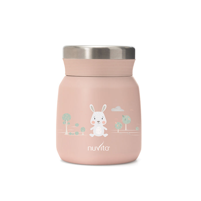 Nuvita Stainless steel thermal container 300 ml. for liquid and solid food-4471 - Pink