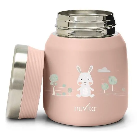 Nuvita Stainless steel thermal container 300 ml. for liquid and solid food-4471