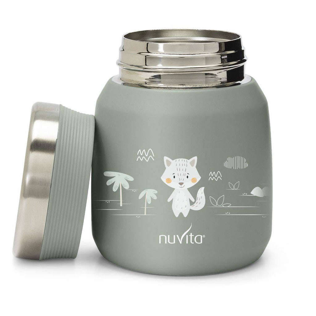 Nuvita Stainless steel thermal container 300 ml. for liquid and solid food-4471