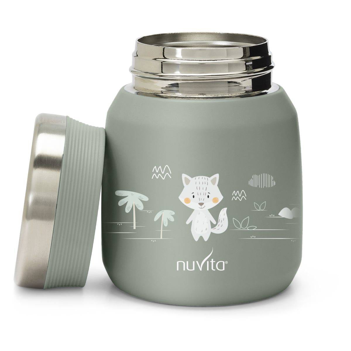 Nuvita Stainless steel thermal container 300 ml. for liquid and solid food-4471