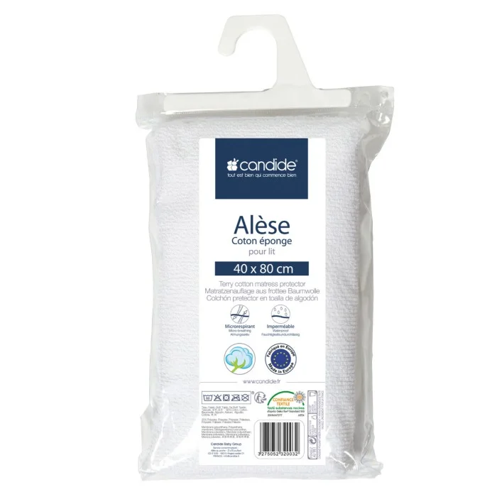 Candide Towelling Mattress Protector 40x80cm White