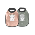 Nuvita Waterproof bib ( 2pc.) pink and green 6m+