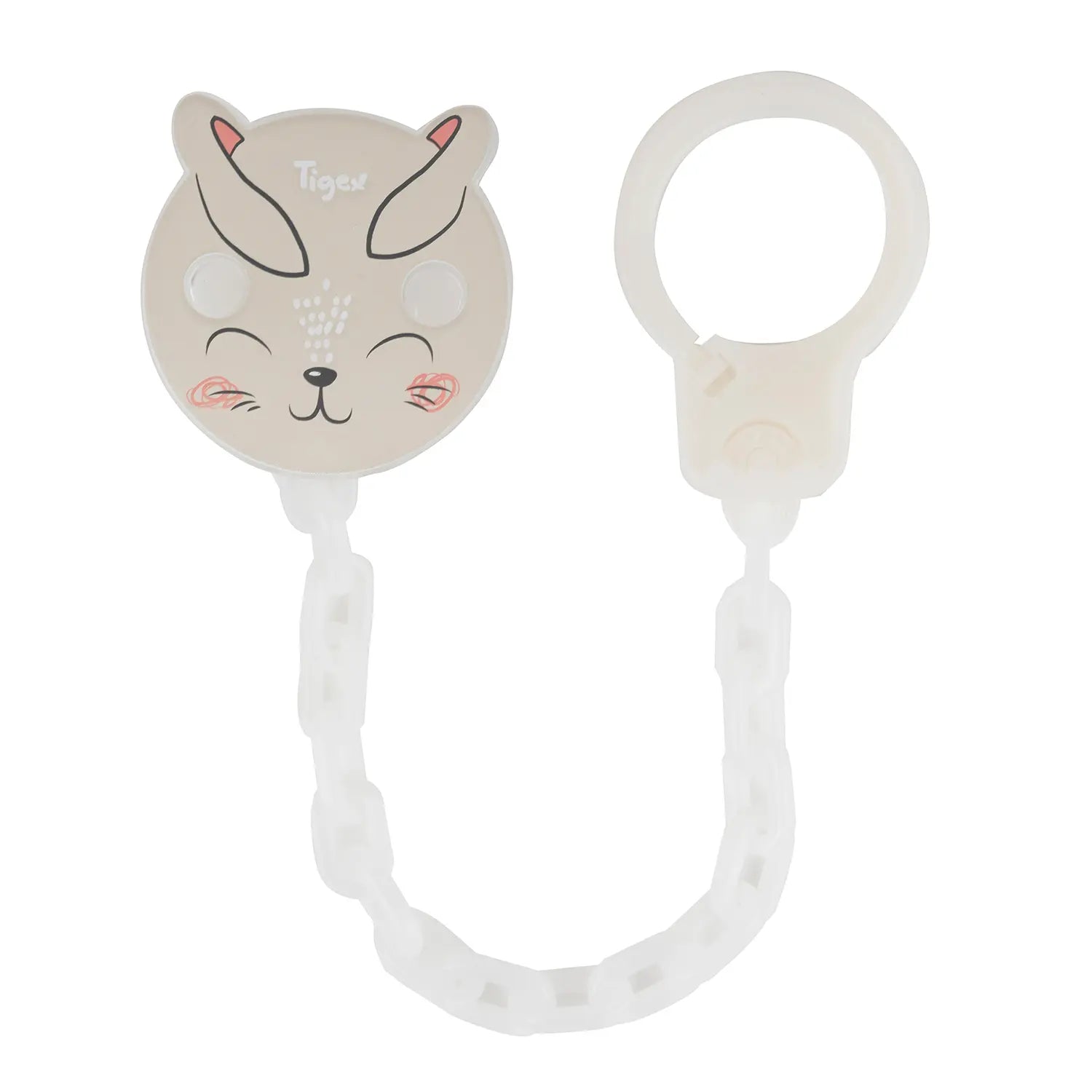 Tigex Soft Touch Friend Universal Pacifier Clip with Chain