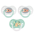 Tigex 3pcs. day/night Pacifiers Reversible 0-6m