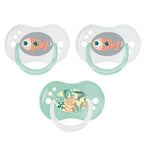 Tigex 3pcs. day/night Pacifiers Reversible 0-6m