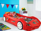 Ching Ching Sporty Car Bed With LED Lights (up to 100kgs)