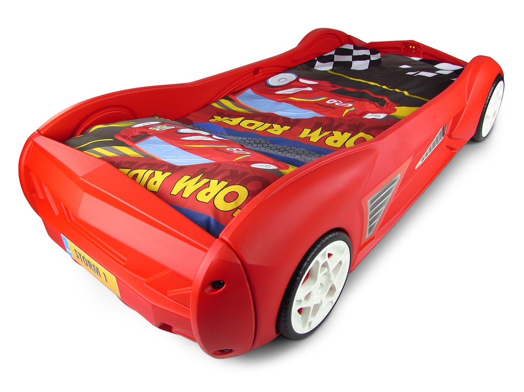 Ching Ching Sporty Car Bed With LED Lights (up to 100kgs)