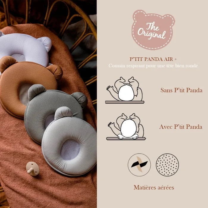 P'tit Panda air+ breathable cushion for a rounded head 0-6m