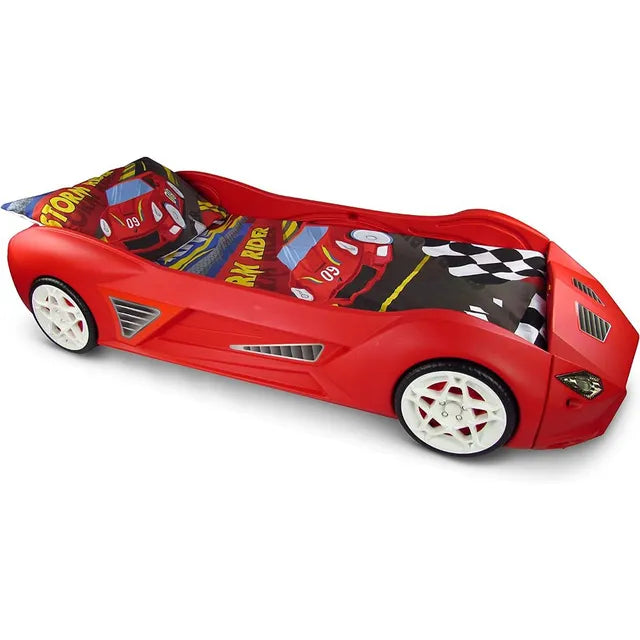 Ching Ching Sporty Car Bed With LED Lights (up to 100kgs)