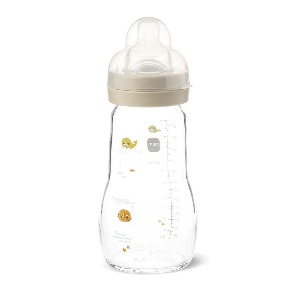 MAM Feel Good 260ml Glass Baby Bottle 2+ months, single pack