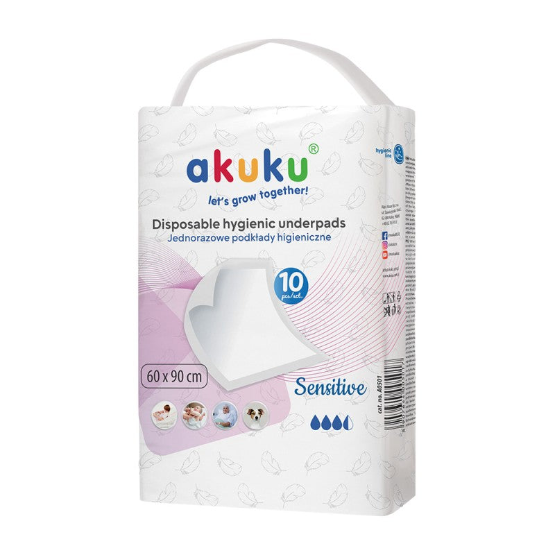 Akuku Disposable underpads Sensitive 10 pcs. 60x90cm