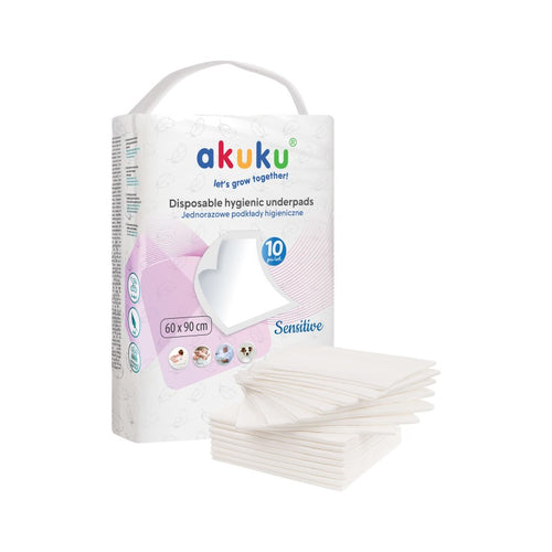 Akuku Disposable underpads Sensitive 10 pcs. 60x90cm