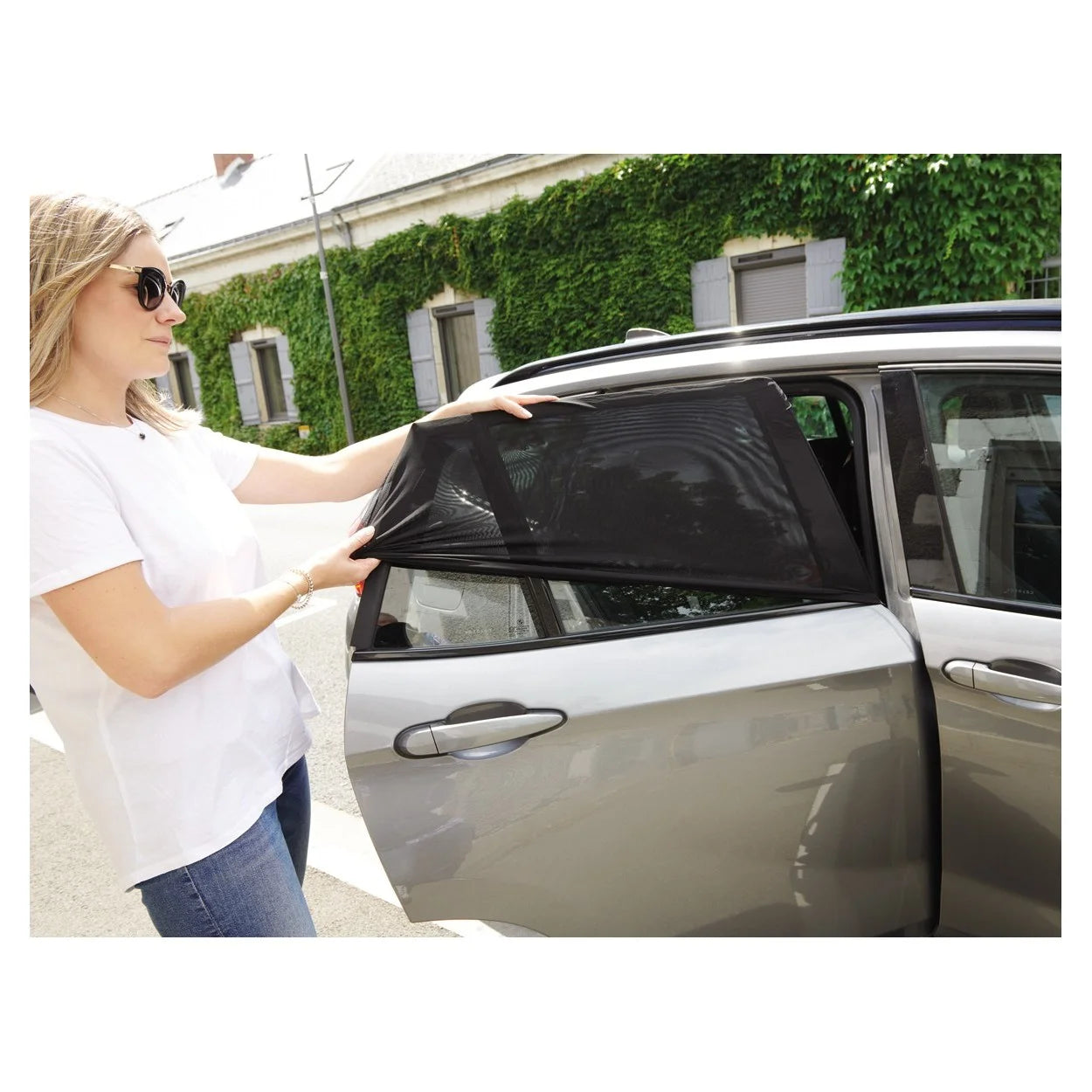 Back Seat Window Sunshade - Set of 2 "Sock" Cover Shades 405414