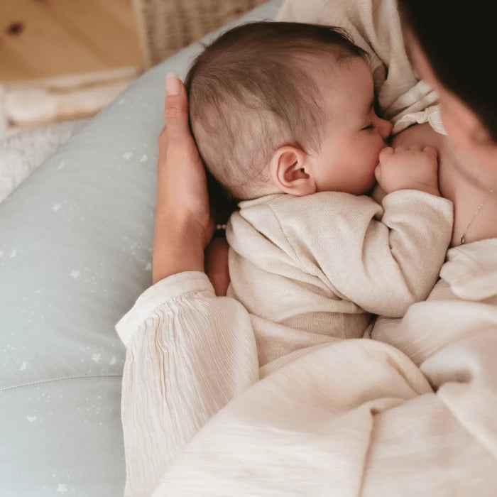 Tineo Breastfeeding and pregnancy pillow with stars (Green)